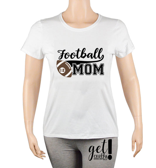Personalized Football Mom Women's T-Shirt
