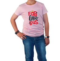 Girl's Crew Neck Halloween Fab-Boo-Lous Fabulous T-Shirt