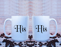 2pc LOT Coffee Tea Mugs for Couples