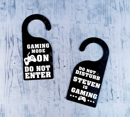 Personalized Video Gamer Door Hanger