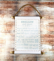 Family Rules Fabric Wall Banner