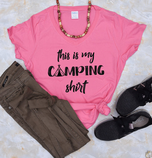 Women's This is My Camping Shirt, Women's Camping Shirt , Women's Summer Shirt, Travel Shirt, Women's T-Shirt, 100% Cotton Women's Shirt