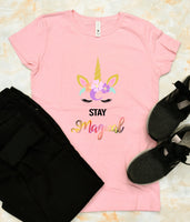 Stay Magical Unicorn Girls T-Shirt