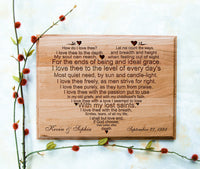 Solid Wood Plaque Heart Shaped Song