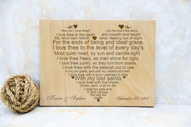 Heart Shaped Song Poem Engraved Wood Canvas