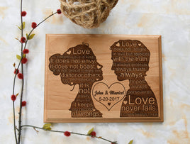 Love is Patient Couple Silhouette Plaque