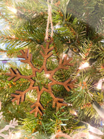 Christmas Wood Snowflake Ornaments