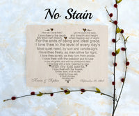 Heart Shaped Song Poem Engraved Wood Canvas