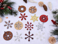Christmas Wood Snowflake Ornaments