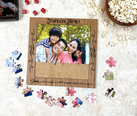 Personalized Wood Puzzle with Picture Frame