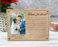 What Is Love Poem with Picture Wood Canvas