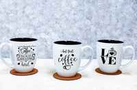 Ceramic Engraved Bistro Mug