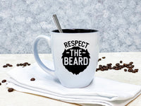 Engraved Ceramic Beard Bistro Mug