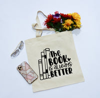 Book Lover Fabric Canvas Tote Bag