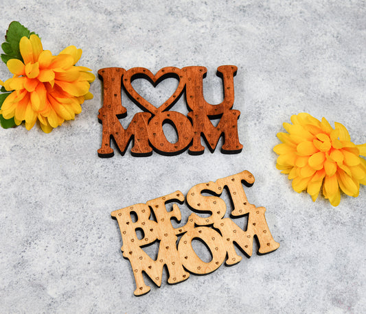 Tabletop Best Mom Wood Sign