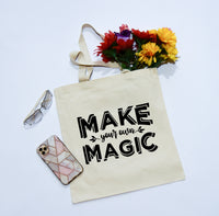 Canvas Shopping Tote Bag with Positivity Quote