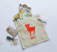 Zodiac Fabric Canvas Tote Bag