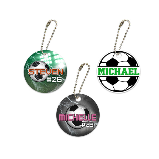2" Personalized Soccer School and Gear Bag Keychain