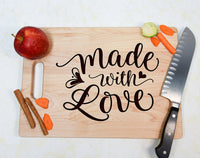 Kitchen Quote Maple Cutting Board