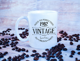 Vintage Birthday Year Mug - Aged to Perfection