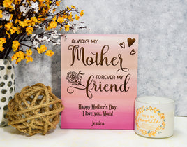 Tabletop Mom Quote Wood Canvas