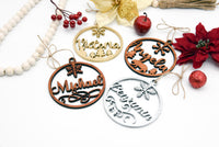 Christmas Ornaments- Customized Family Ornaments