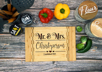 Mr & Mrs Wedding Cutting Board Gift