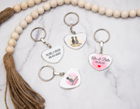 Pebble Art Heart Shaped Keychain