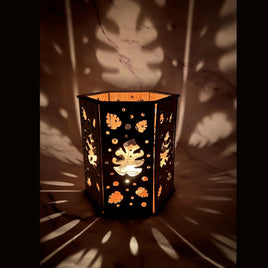 Spring Leaves Shadow - Laser Cut Wood Lantern